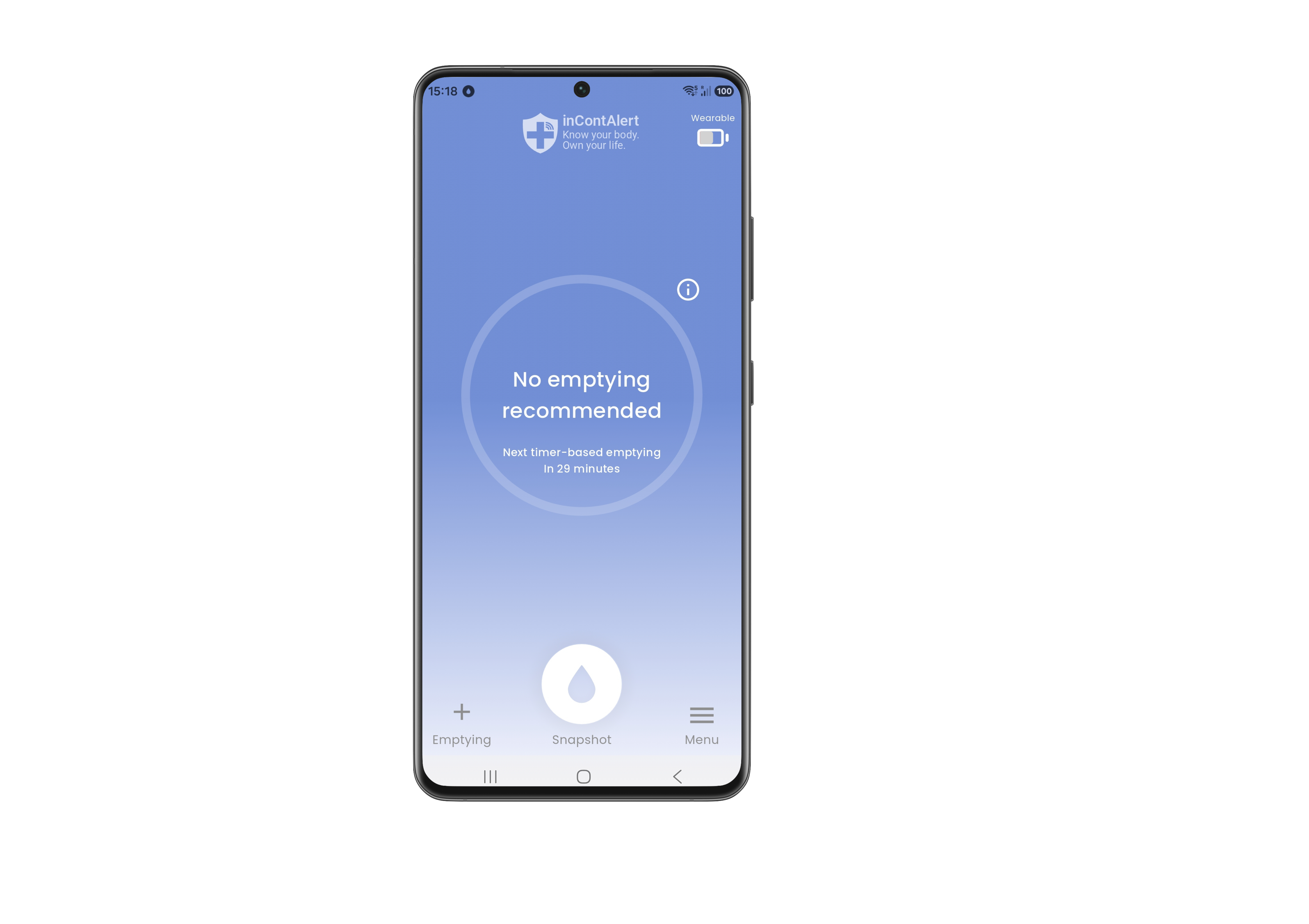 BladderMate™ app screen